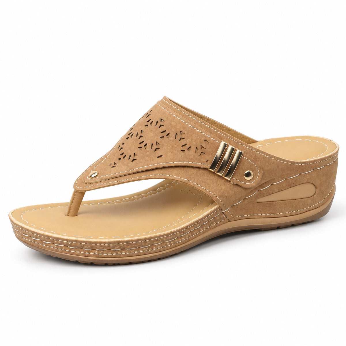 Nicole – Women's Wide Toe Box Sandals in Brown