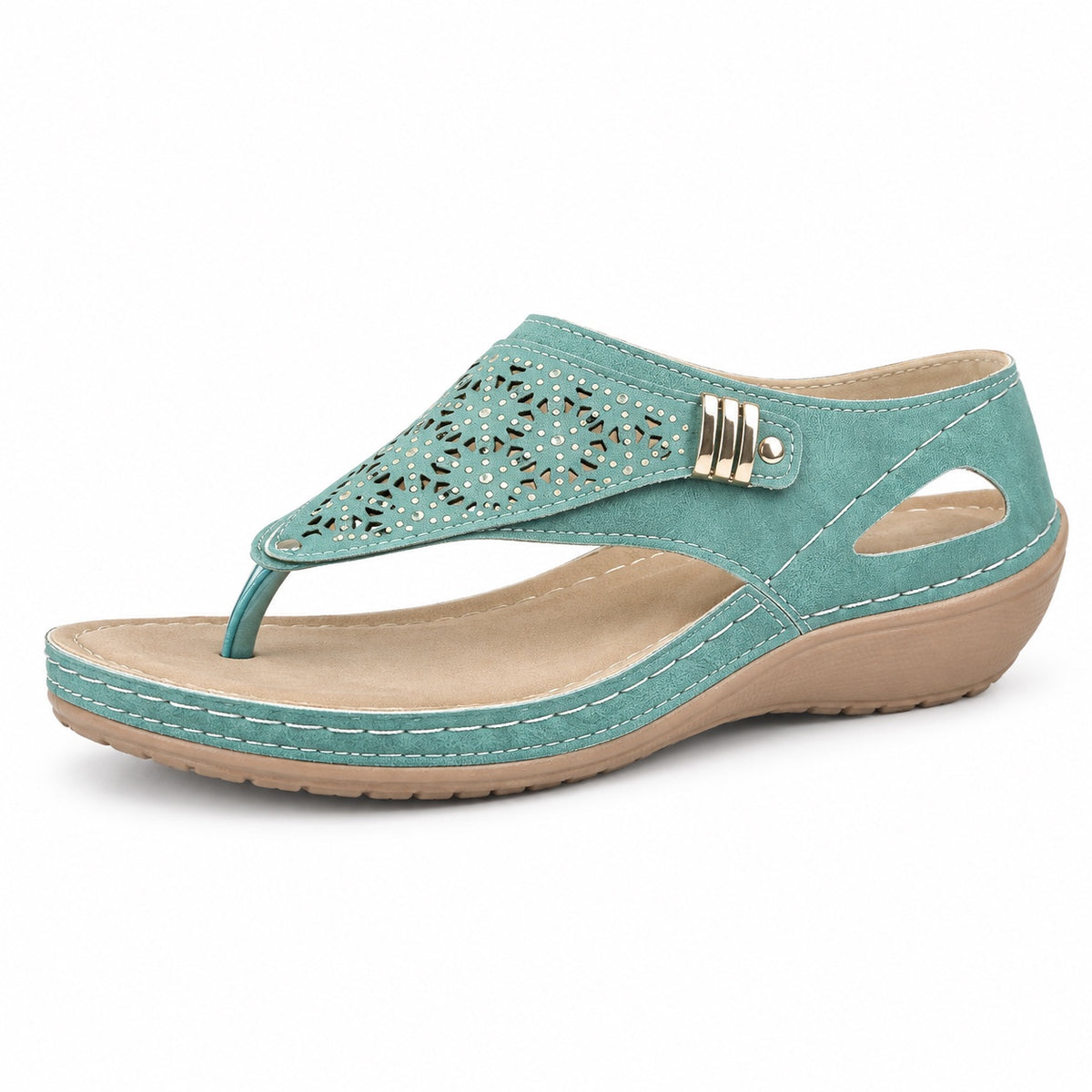 Nicole – Women's Wide Toe Box Sandals in Green