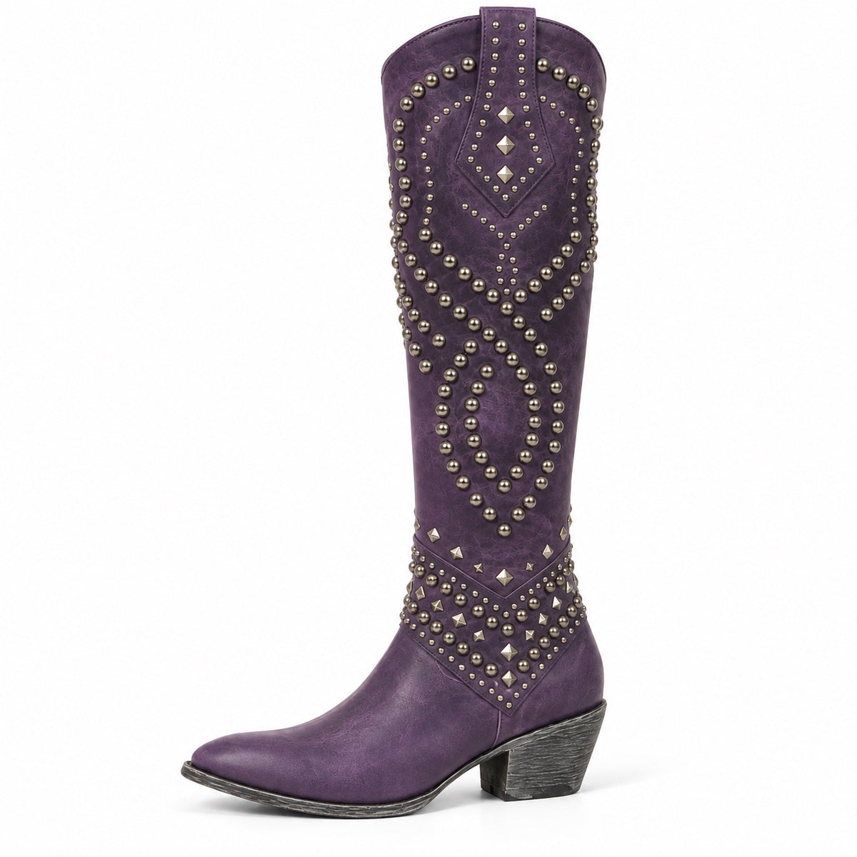 Oakley – Unisex Wide Calf Boots in Purple