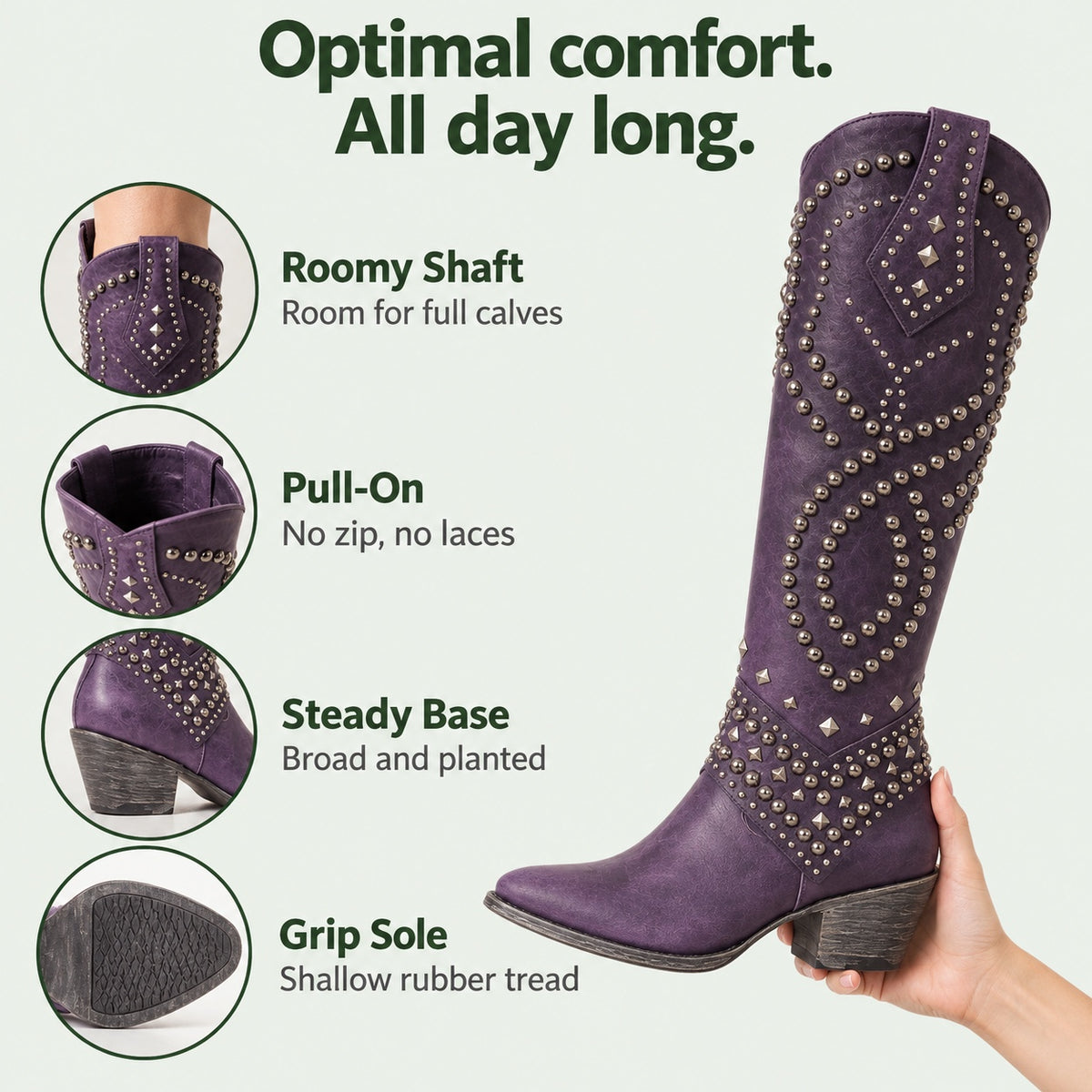 Oakley – Unisex Wide Calf Boots, features
