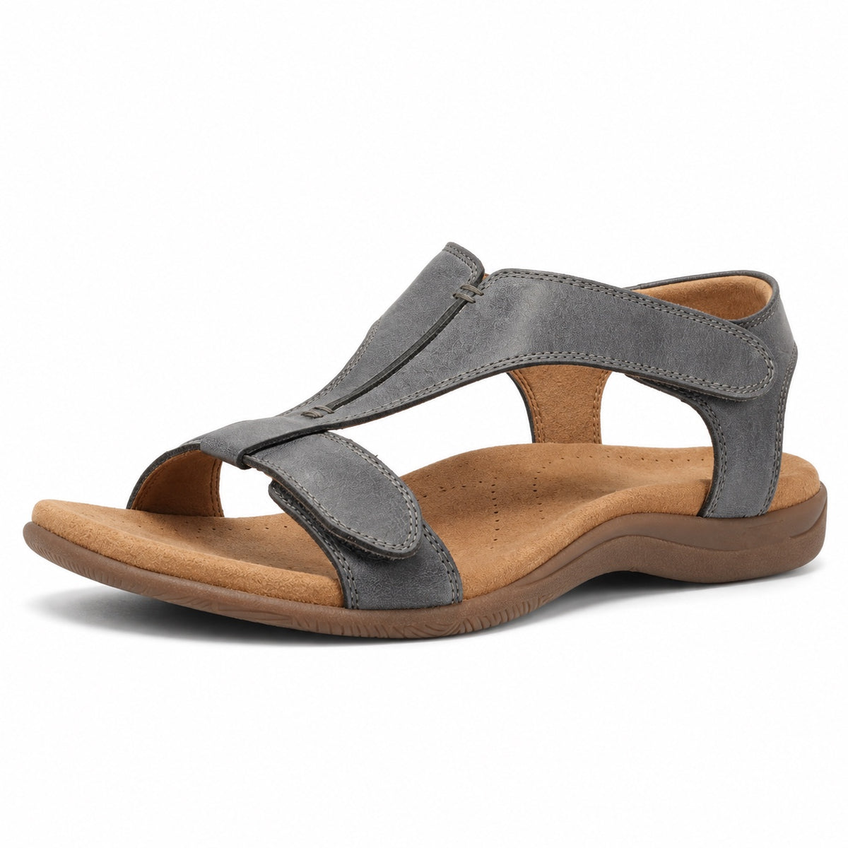 Potter – Unisex Wide Toe Box Sandals in Gray