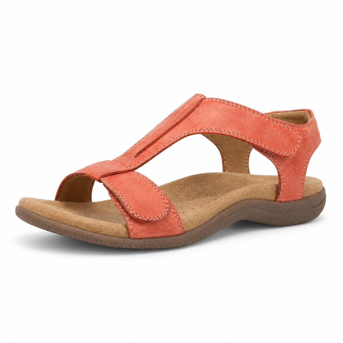 Potter – Unisex Wide Toe Box Sandals in Orange