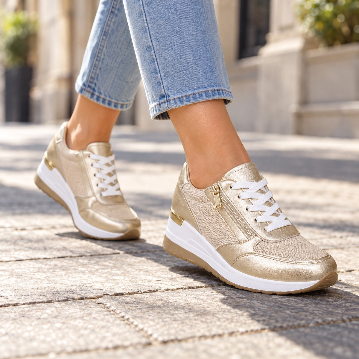 Powell – Unisex Walking Shoes, worn on a walk