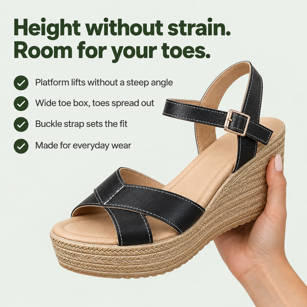 Quincy – Unisex Wide Toe Box Sandals, key benefits