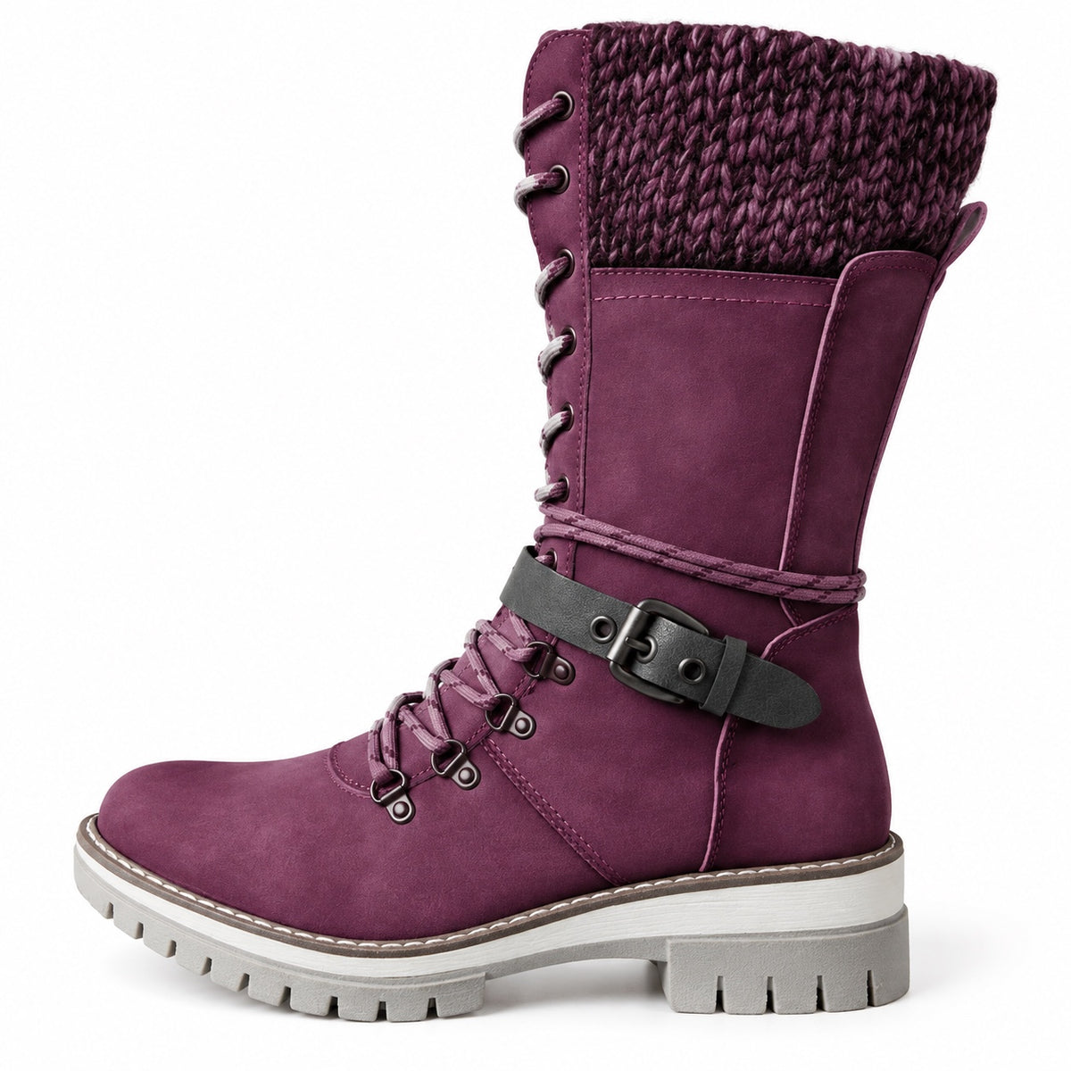 Rachel – Women's Wide Calf Boots in Purple