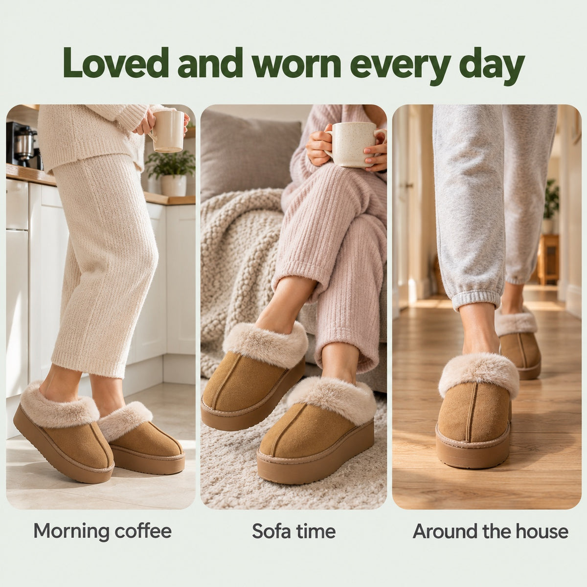 Ramona – Women's Comfort Slippers, worn every day