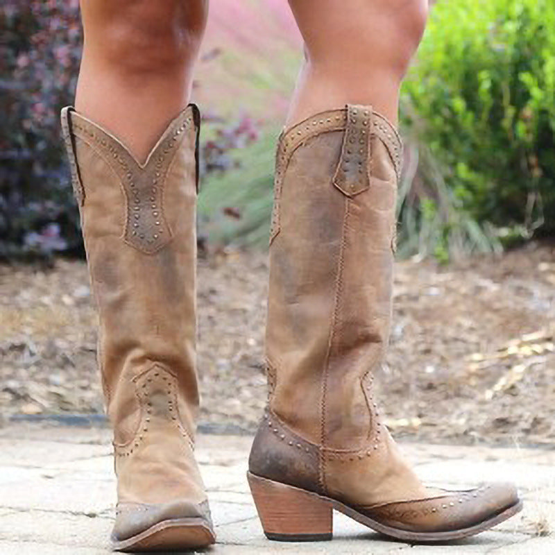 Crystal – Women's Wide Calf Boots with a Stretch Shaft