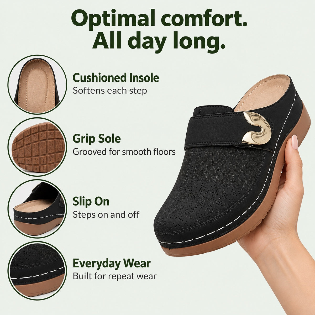 Renee – Women's Nursing Clogs, features