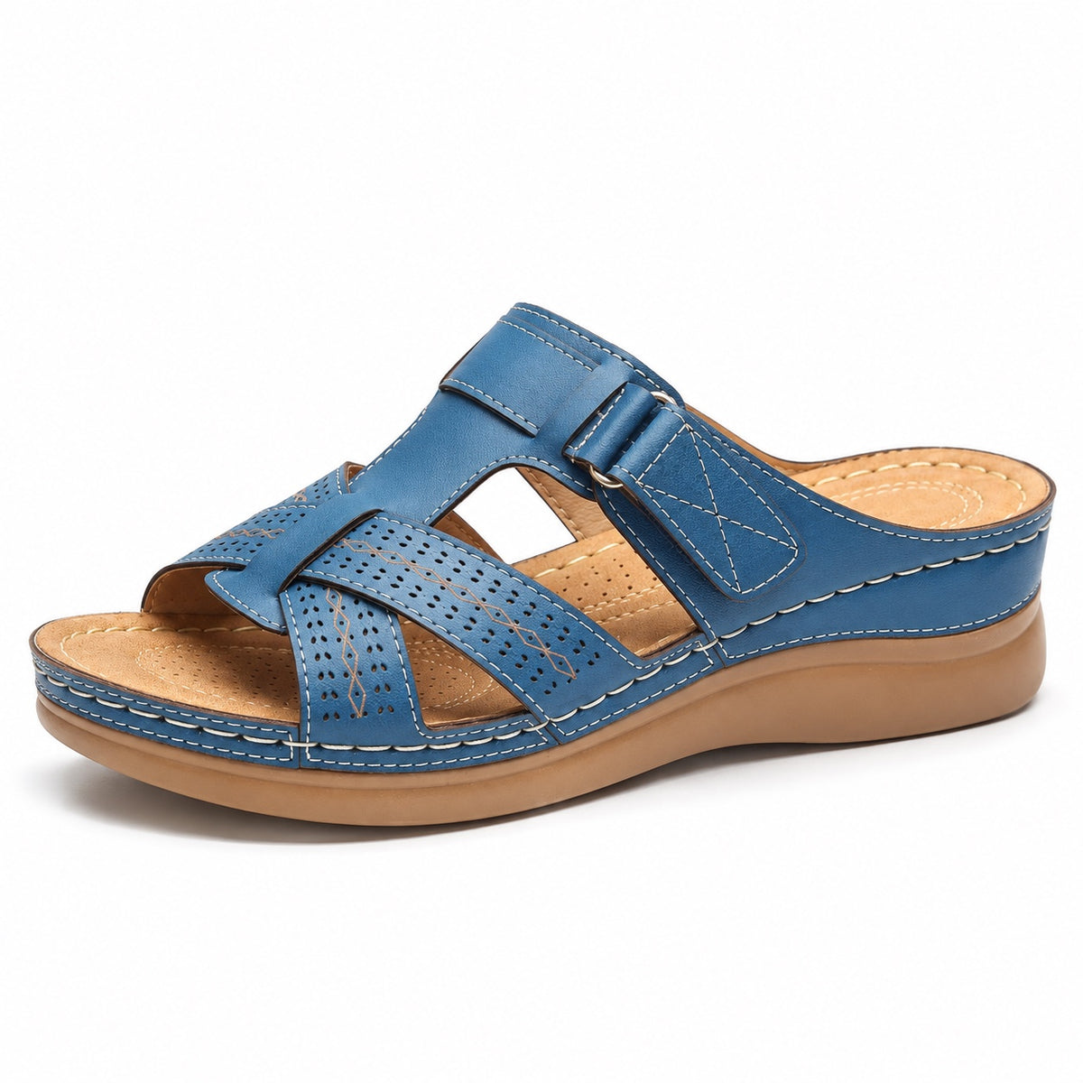 Richards – Unisex Wide Toe Box Sandals in Blue