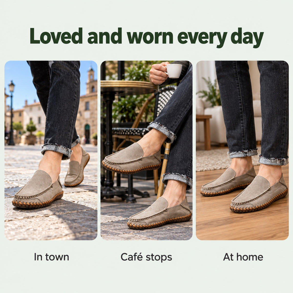 Rick – Men's Slip-On Loafers, worn every day