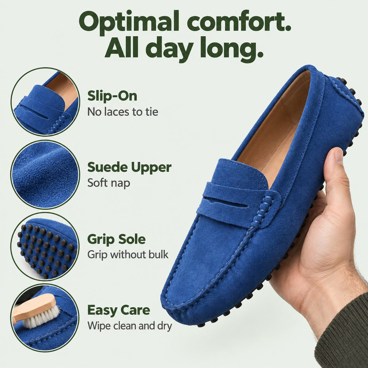 Roger – Men's Slip-On Loafers, features