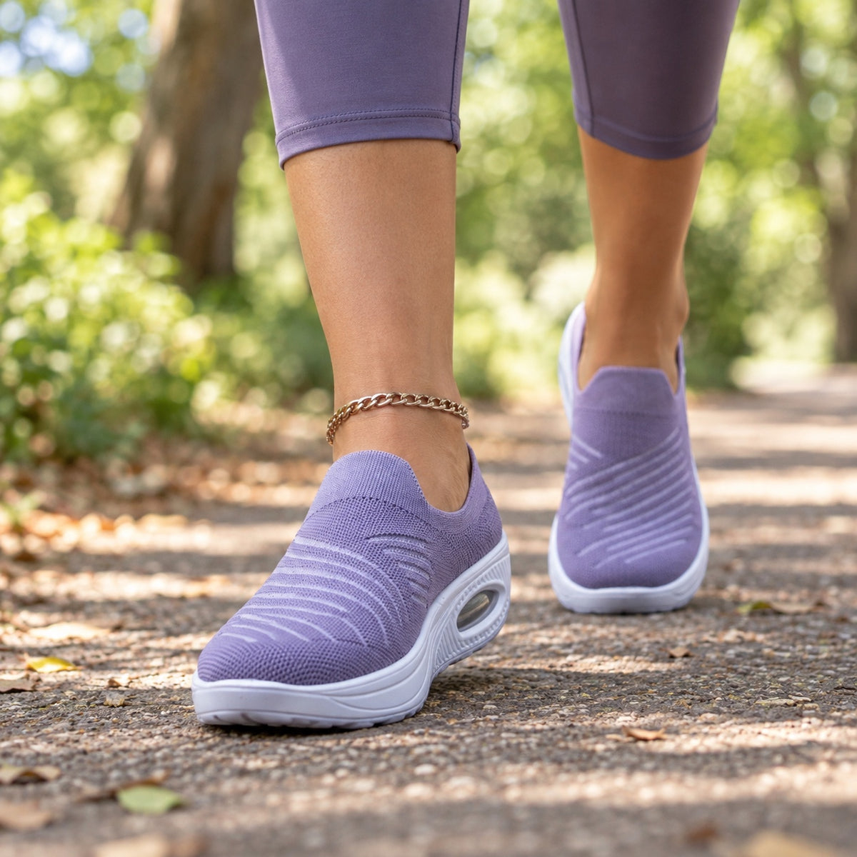 Rose – Women's Arch Support Shoes, worn on a walk