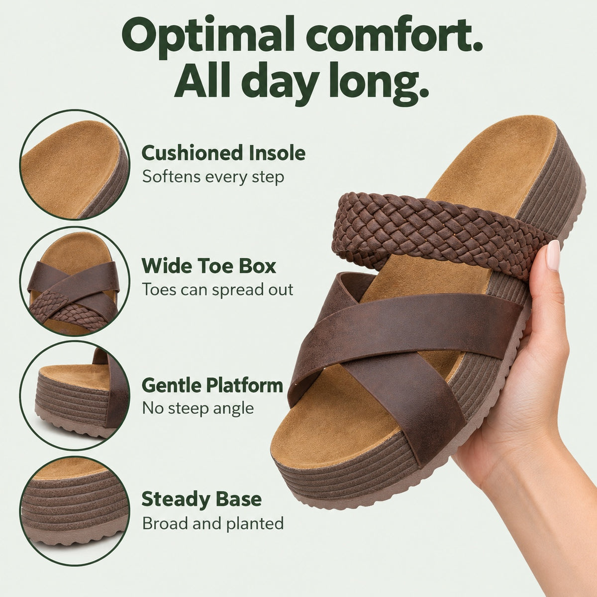 Rowan – Women's Wide Toe Box Sandals, features