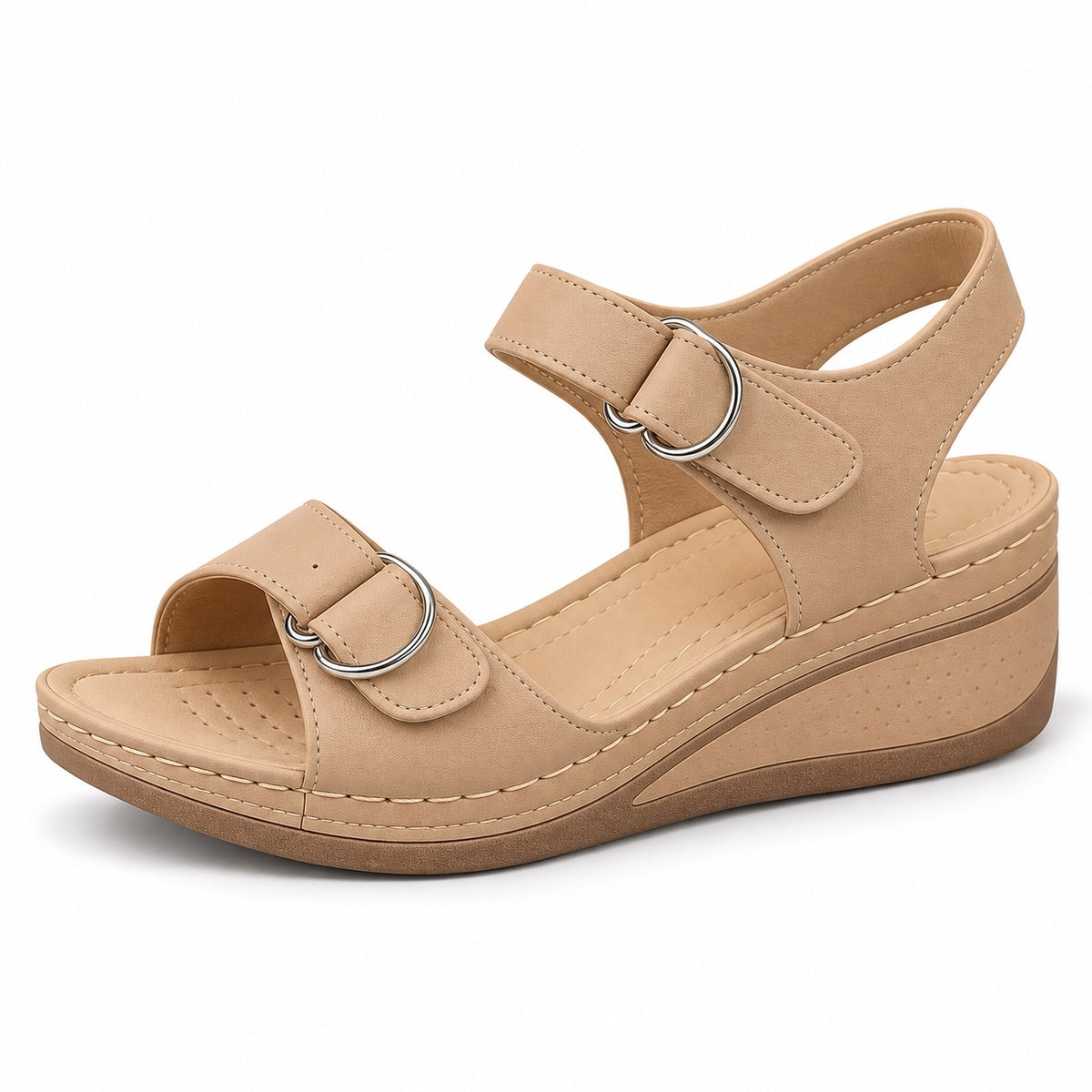 Roxanne – Women's Wide Toe Box Sandals in Khaki