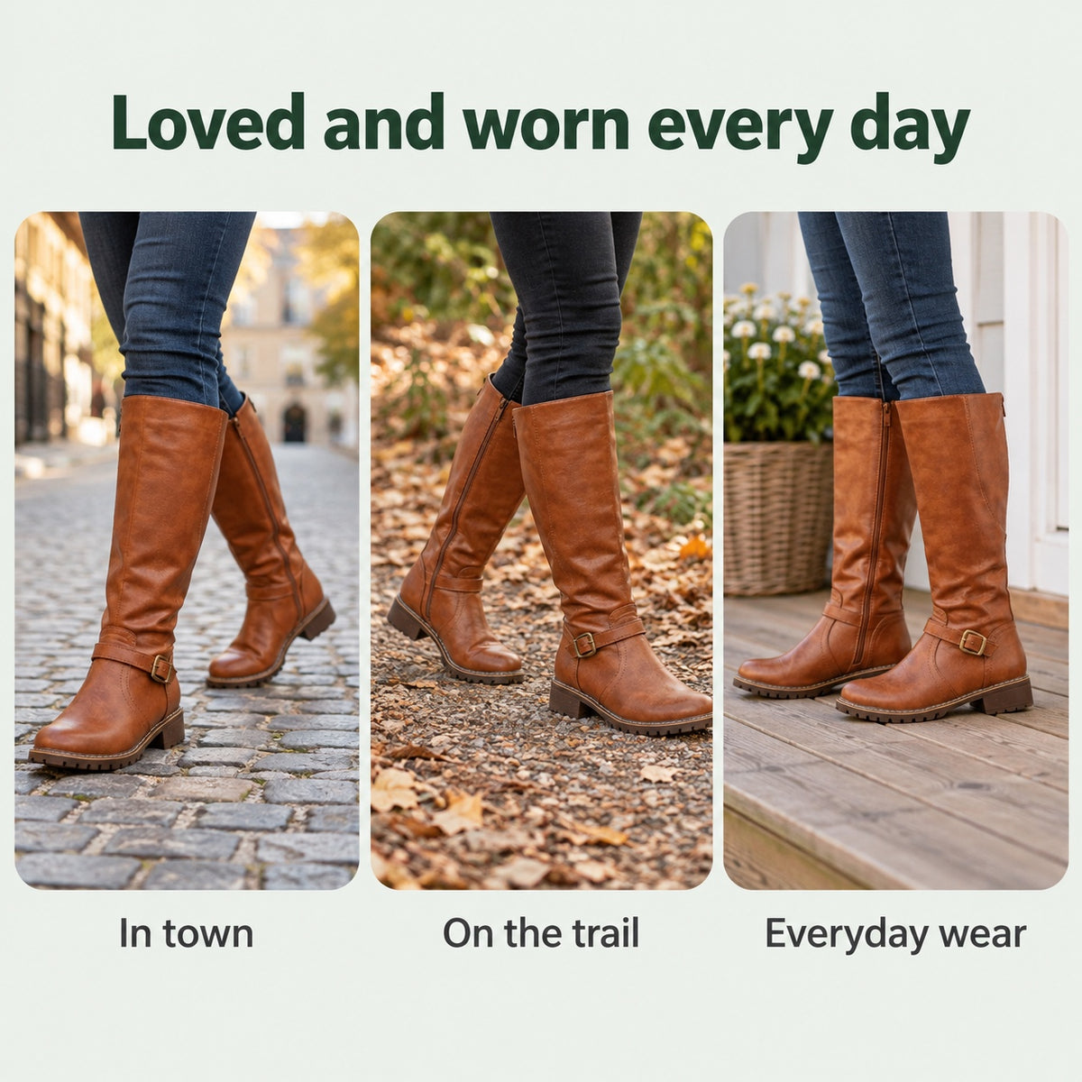 Shelly – Women's Wide Calf Boots, worn every day