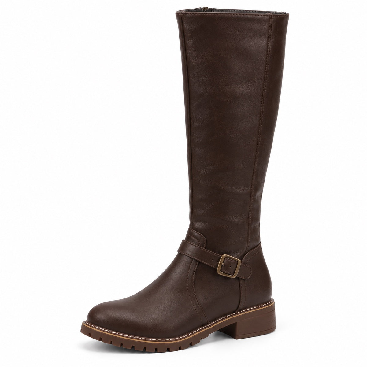 Shelly – Women's Wide Calf Boots in Dark Brown