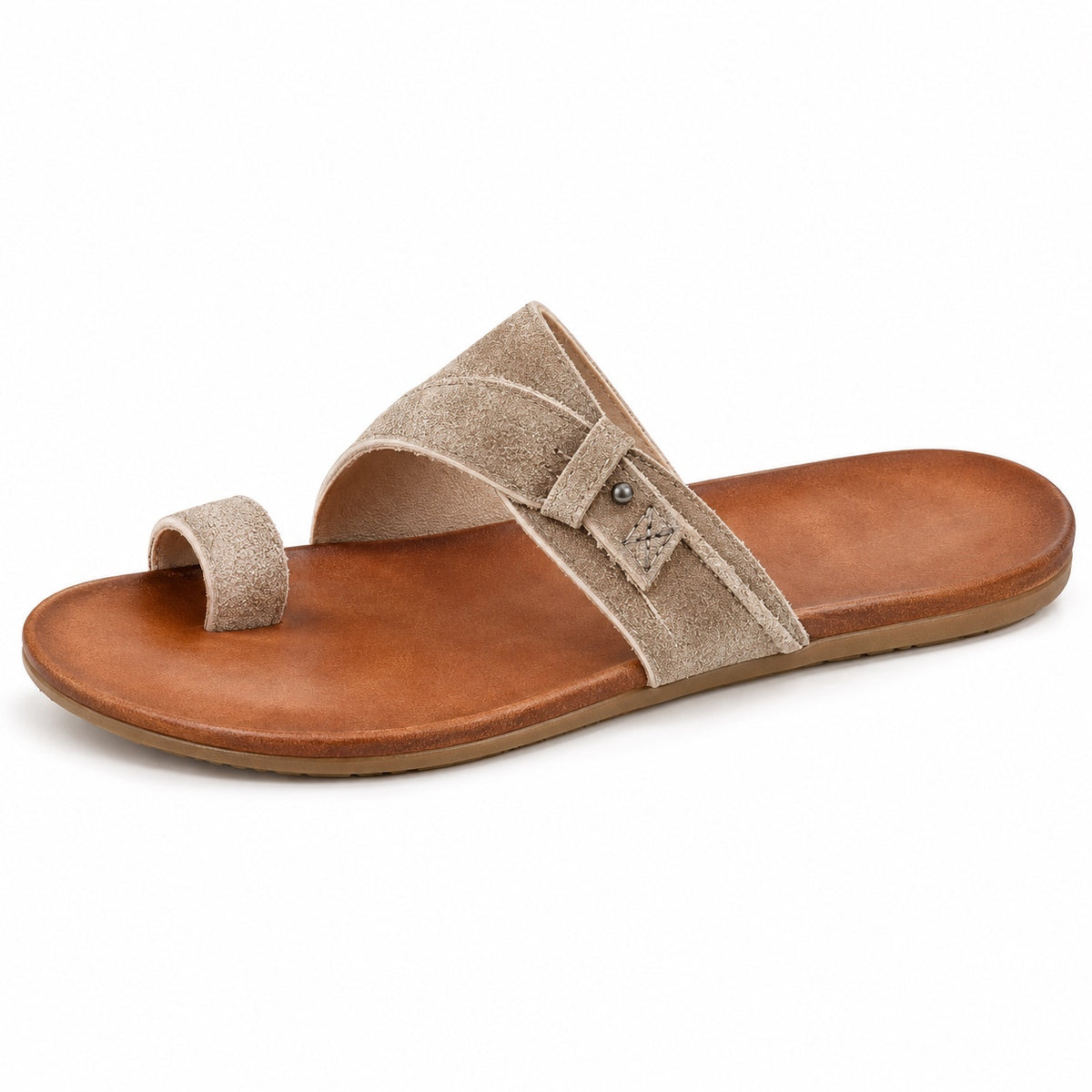 Sherrie – Women's Wide Toe Box Sandals in Beige