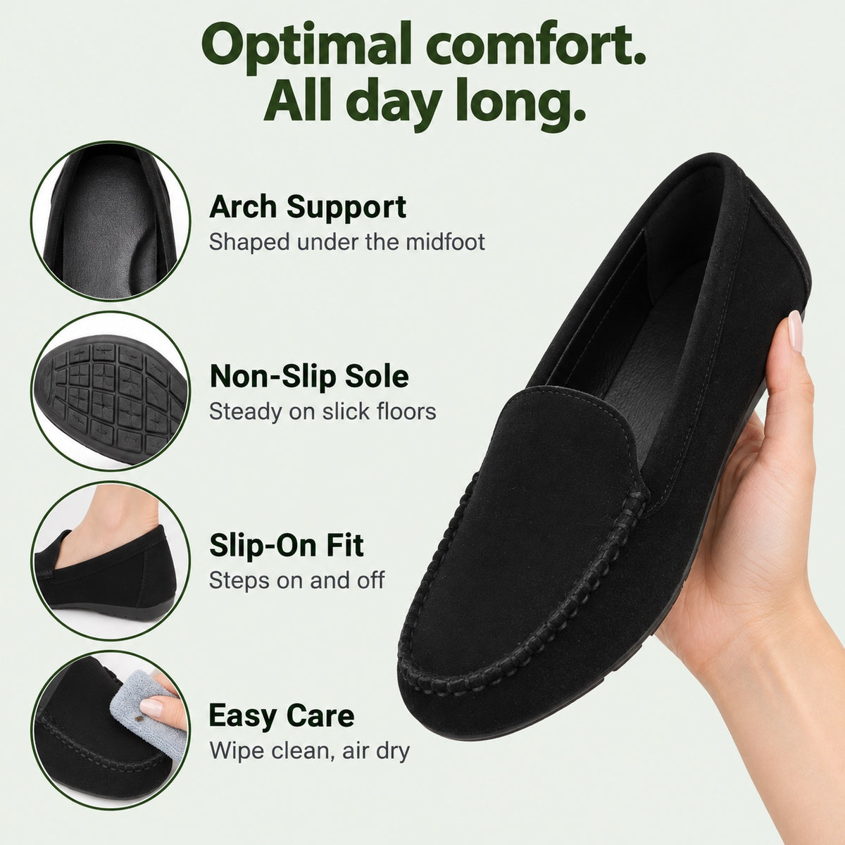 Sherry – Women's Arch Support Loafers, features