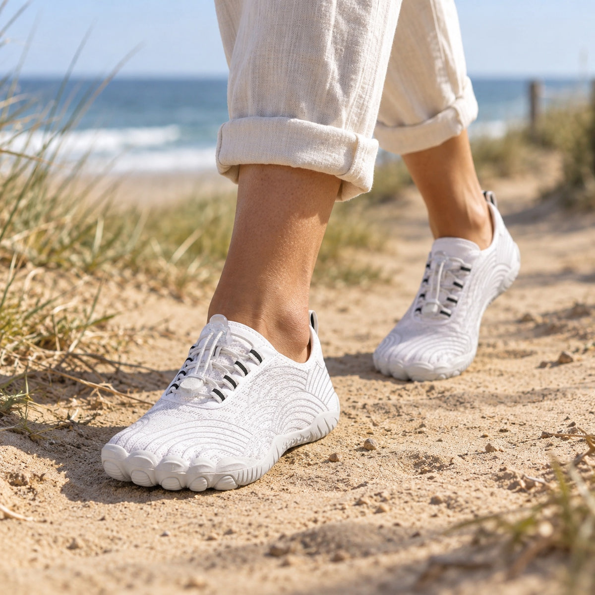 Simmons – Unisex Barefoot Shoes, worn on a walk