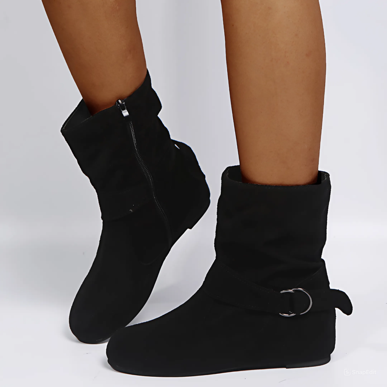 OCW Women Slouchy Boots Comfort Suede Non-slip Casual Walking Winter Boots
