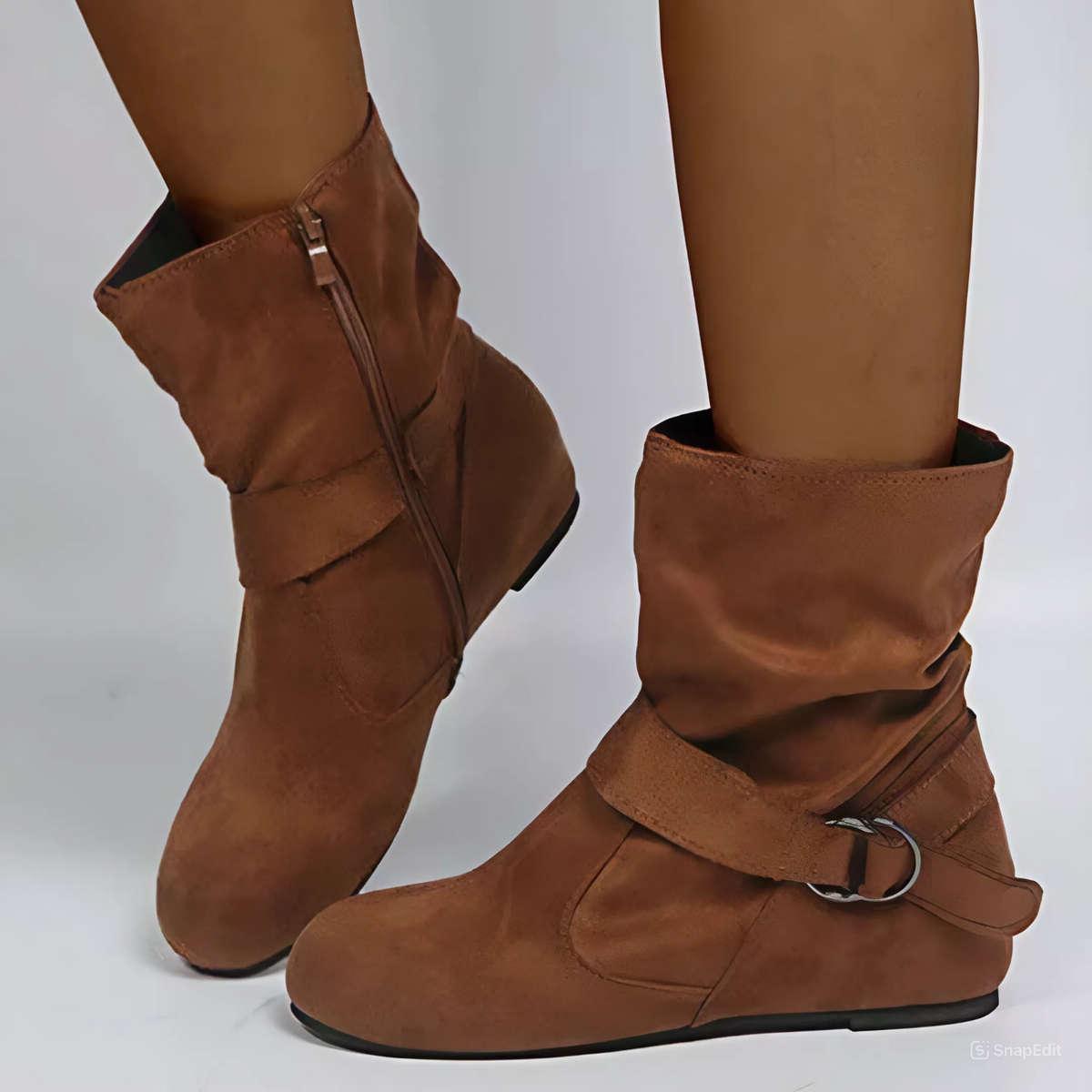 OCW Women Slouchy Boots Comfort Suede Non-slip Casual Walking Winter Boots