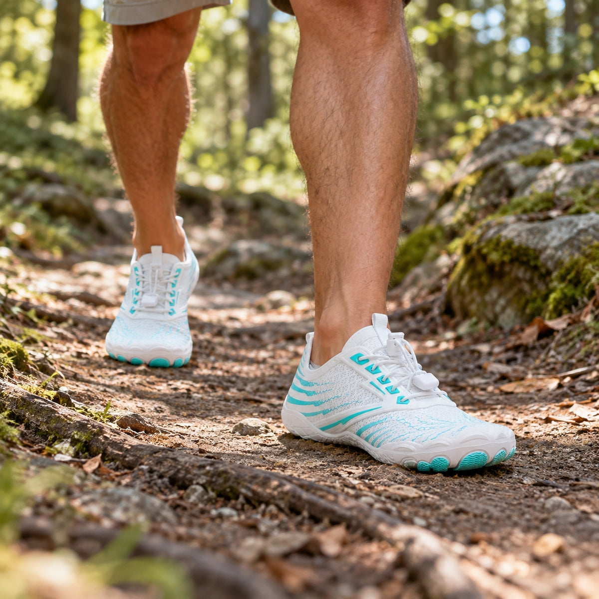 Sparks – Unisex Barefoot Shoes, worn on a walk