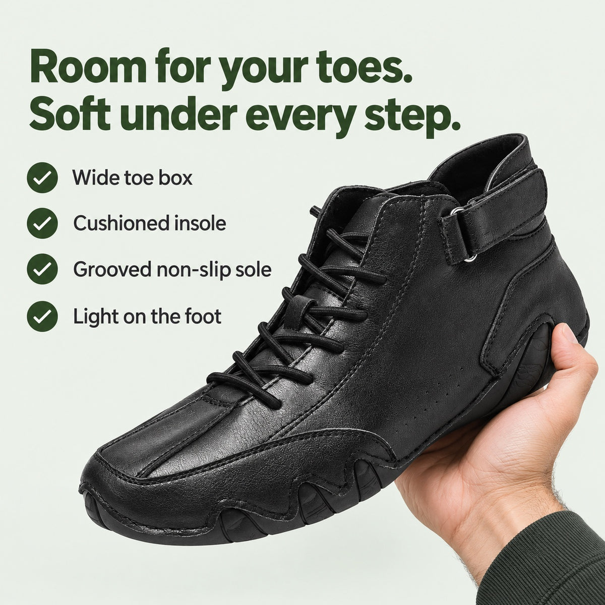 Steve – Men's Wide Toe Box Shoes, key benefits