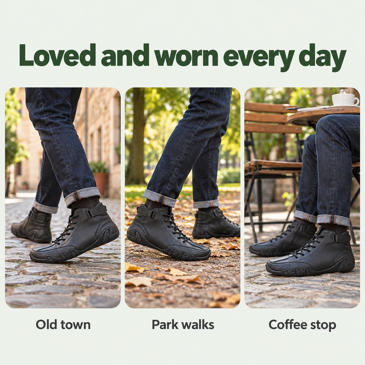 Steve – Men's Wide Toe Box Shoes, worn every day