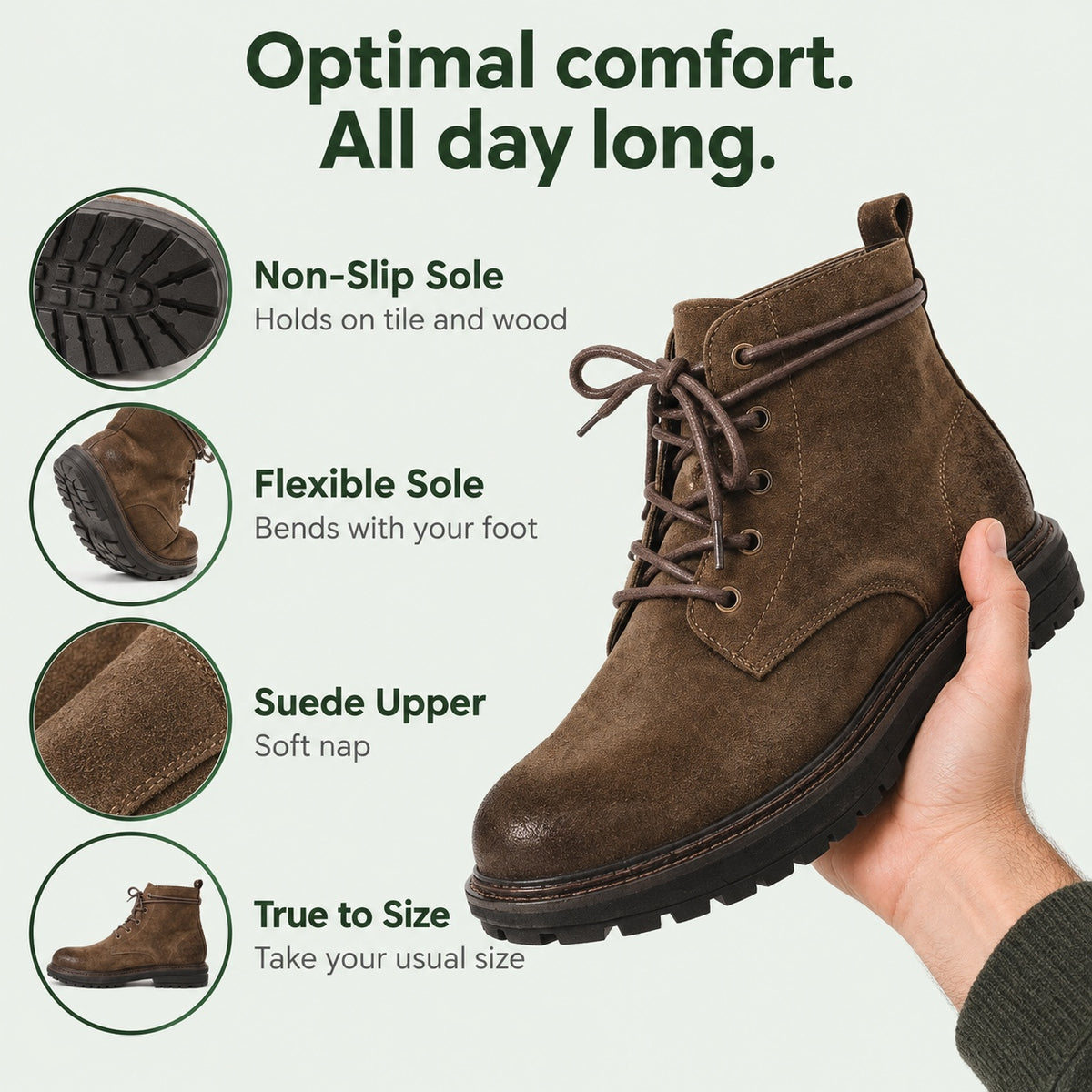 Stuart – Men's Comfort Boots, features