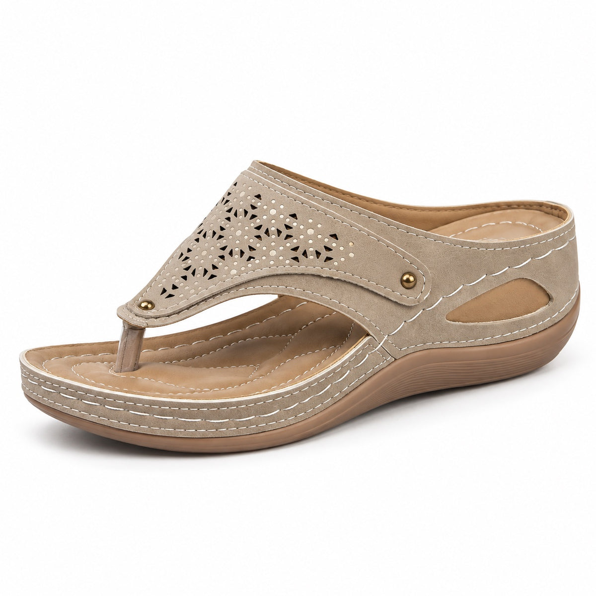Tammie – Women's Wide Toe Box Sandals in Khaki
