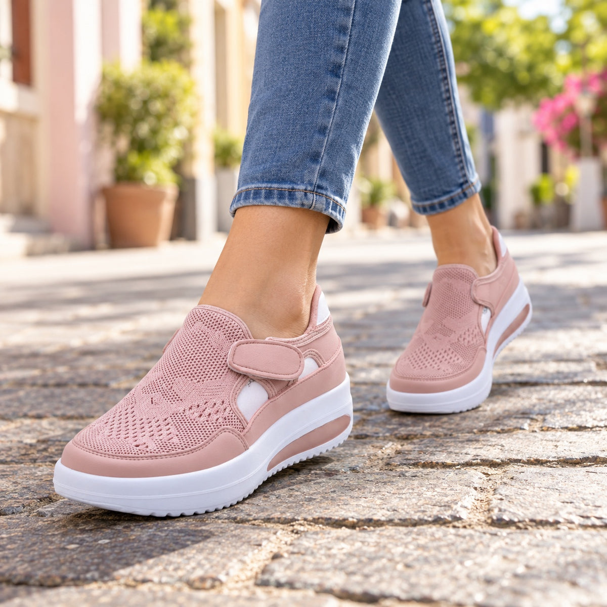 Teresa – Women's Arch Support Sneakers, worn on a walk