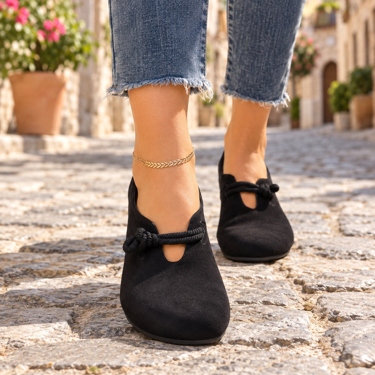 Thelma – Women's Wide Toe Box Loafers, worn on a walk