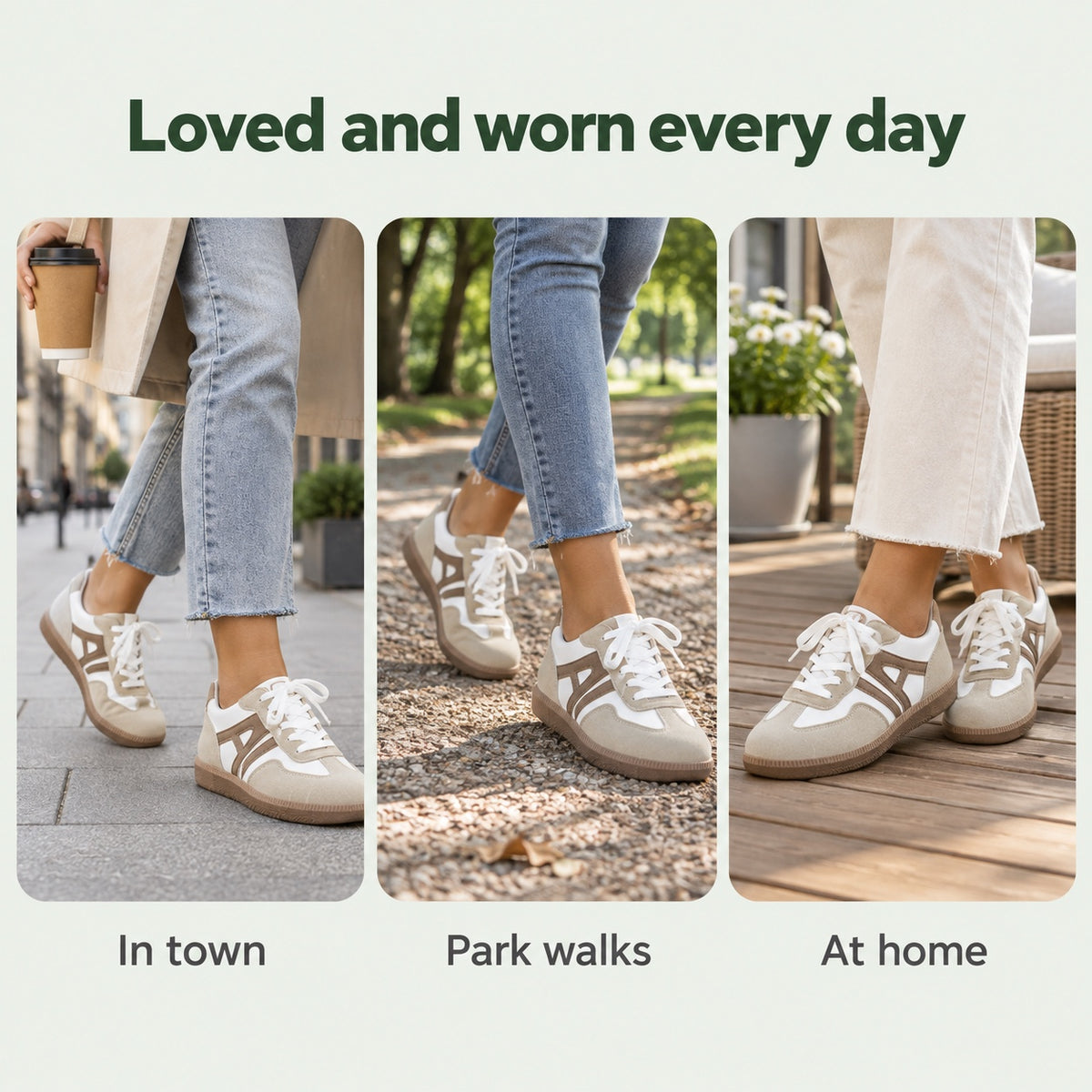Traci – Women's Wide Toe Box Sneakers, worn every day