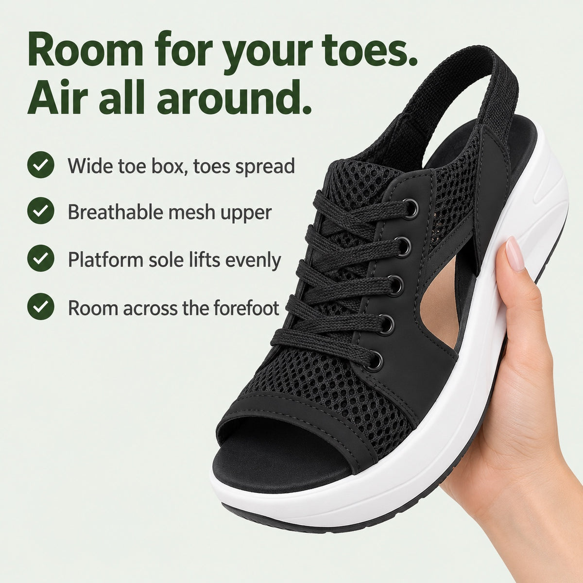 Turner – Unisex Wide Toe Box Sandals, key benefits