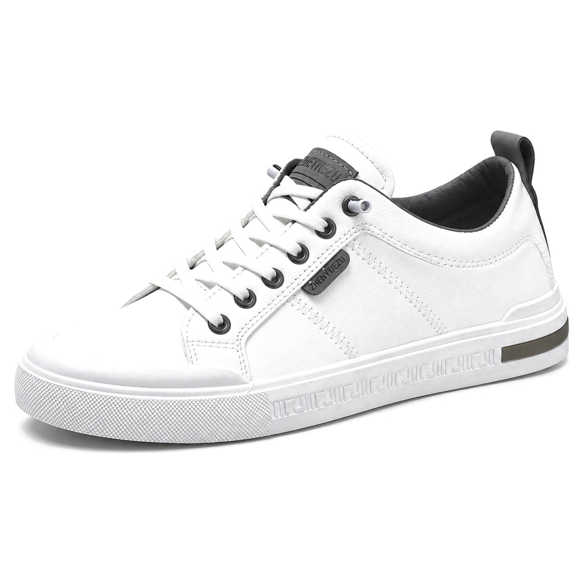 Tyrone – Men's Walking Sneakers in White/gray