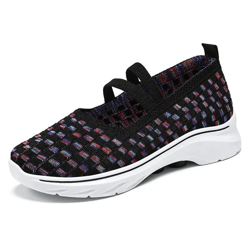 Women's Stretch Walking Shoes with Elastic Straps