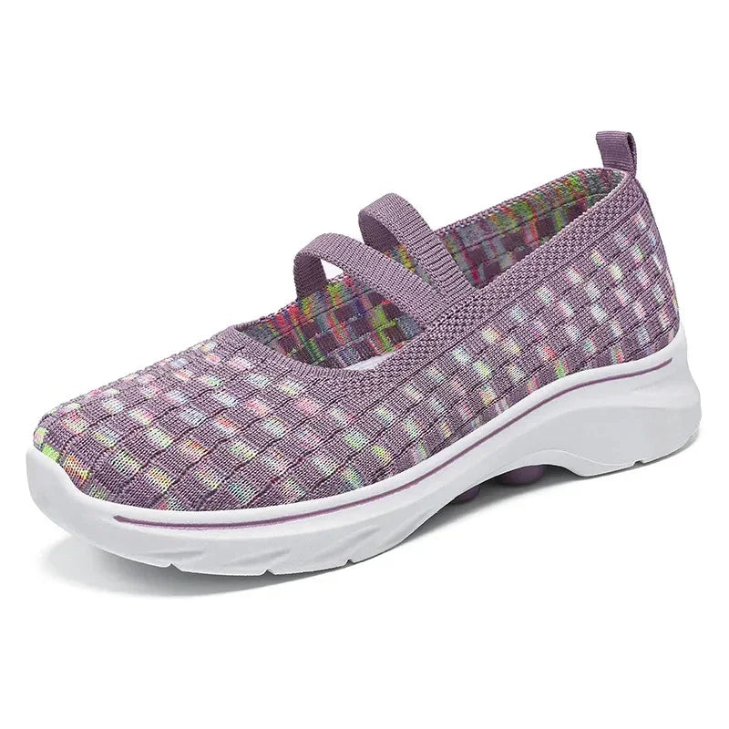 Women's Stretch Walking Shoes with Elastic Straps