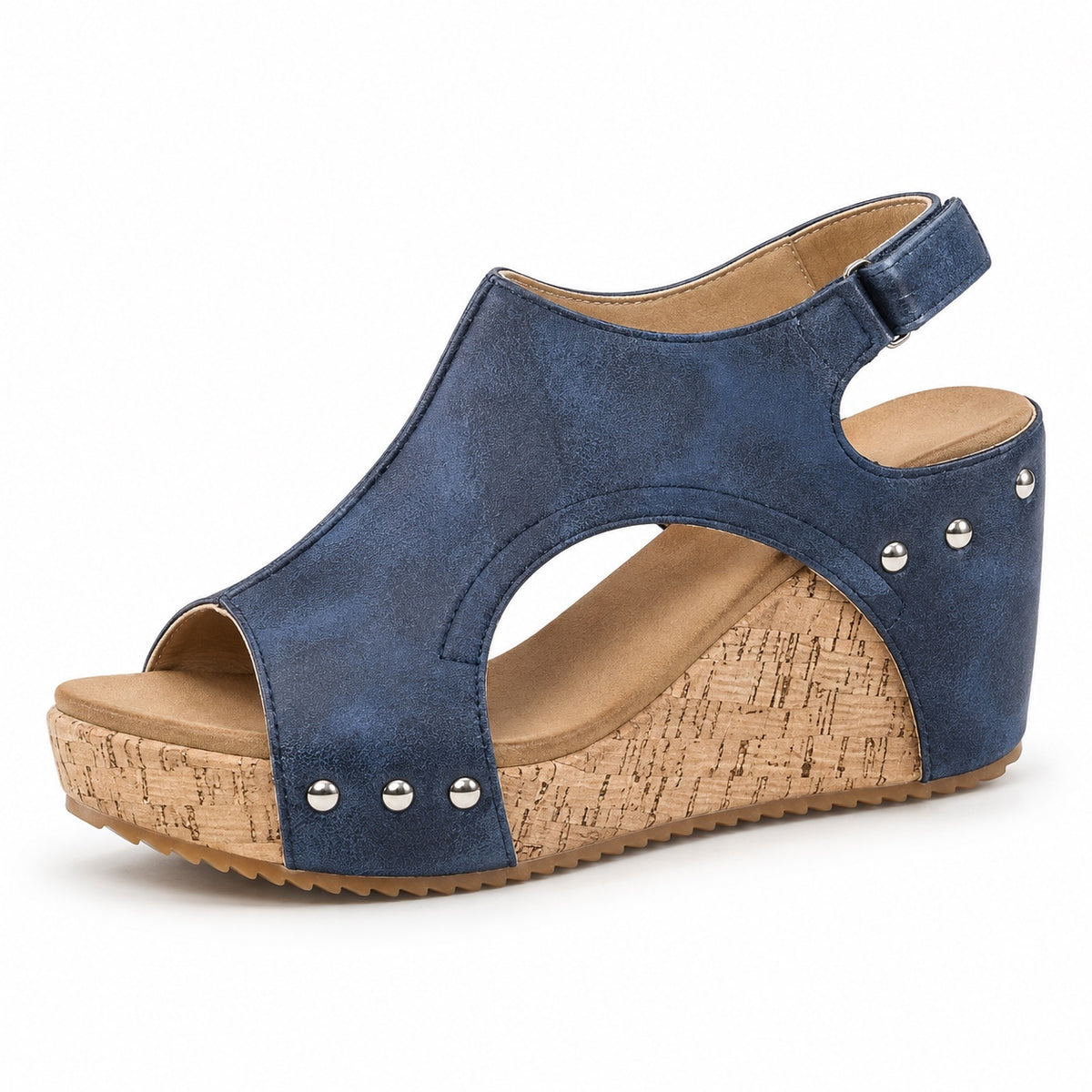 Vega – Unisex Wide Toe Box Sandals in Blue