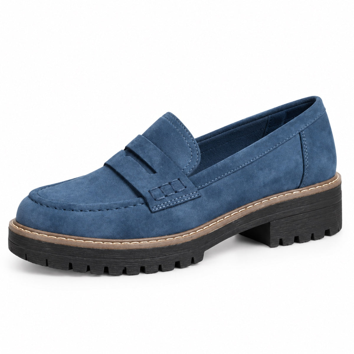 Velma – Women's Slip-On Loafers in Blue