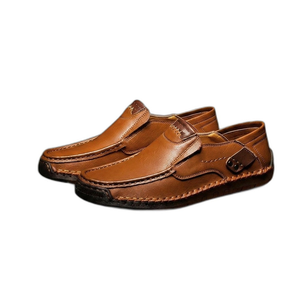 Edwards – Mocasines sin cordones unisex con parte superior elástica