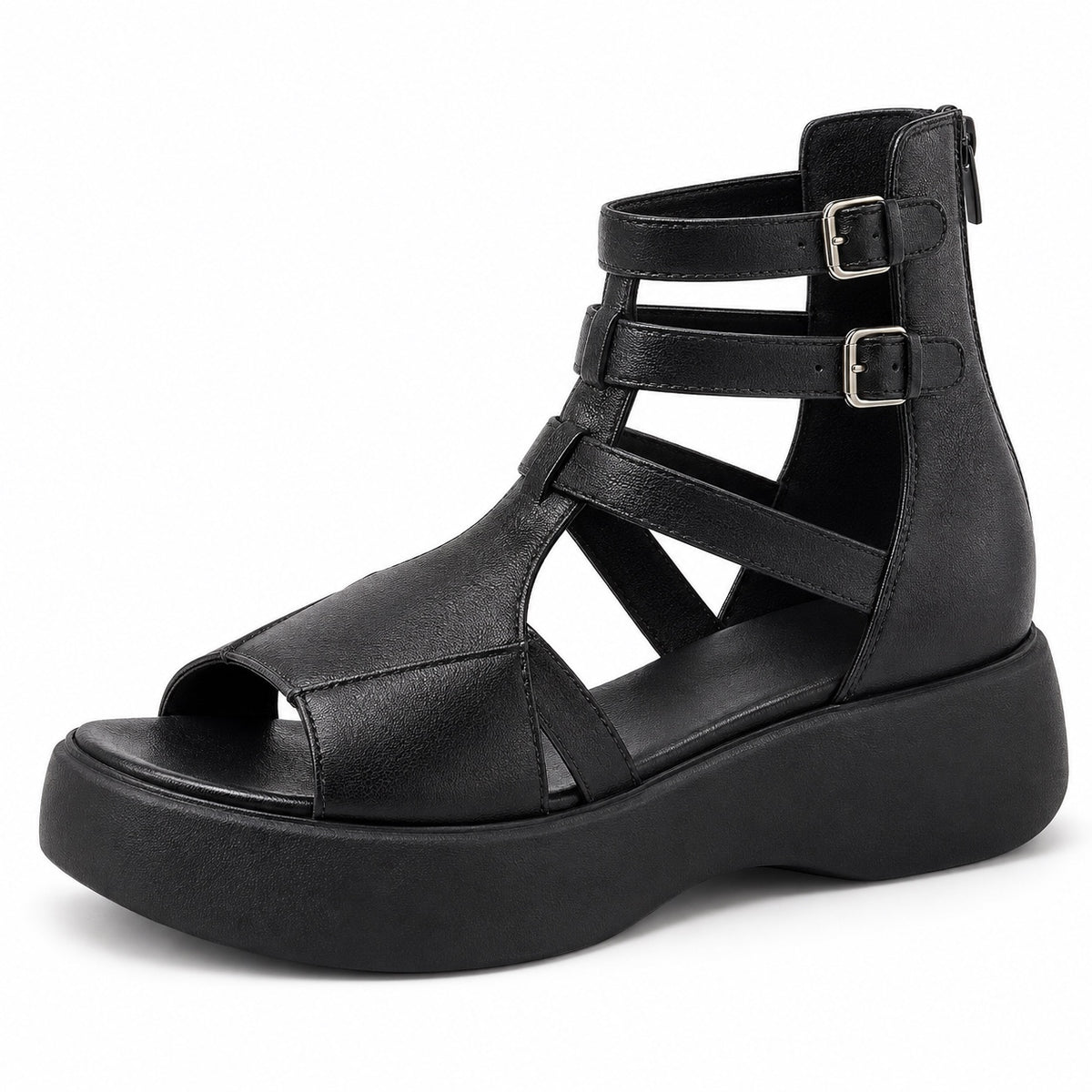Vicki – Women's Wide Toe Box Sandals in Black