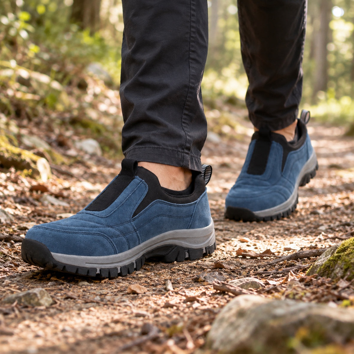 Wade – Men's Orthopedic Shoes, worn on a walk