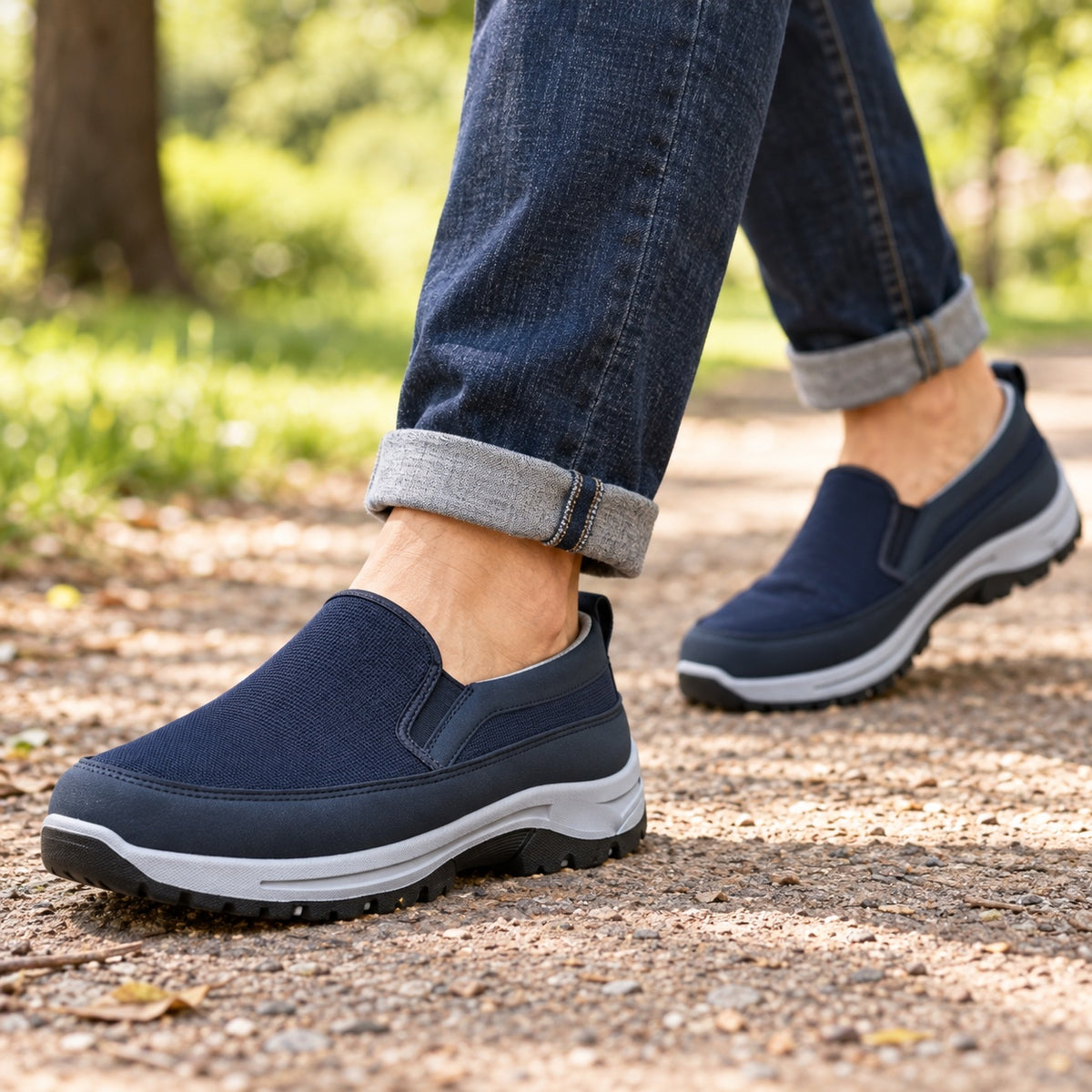 Wallace – Men's Orthopedic Shoes, worn on a walk