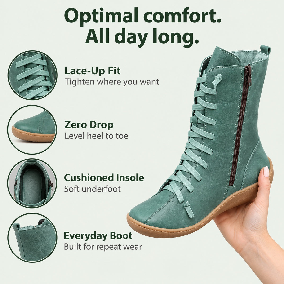 Webster – Unisex Comfort Boots, features