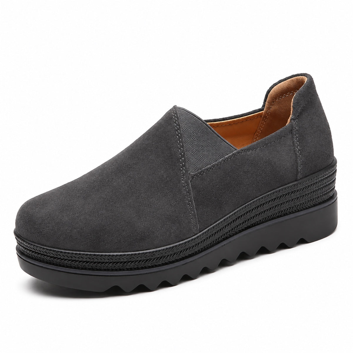 Wilma – Women's Nursing Loafers in Dark Gray (Closed Design)