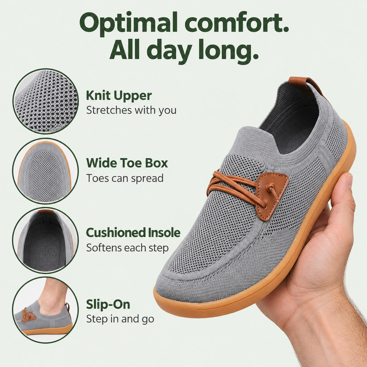 Wise – Unisex Barefoot Loafers, features