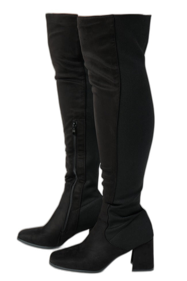 Genevieve – Botas para mujer de caña ancha, con caña holgada