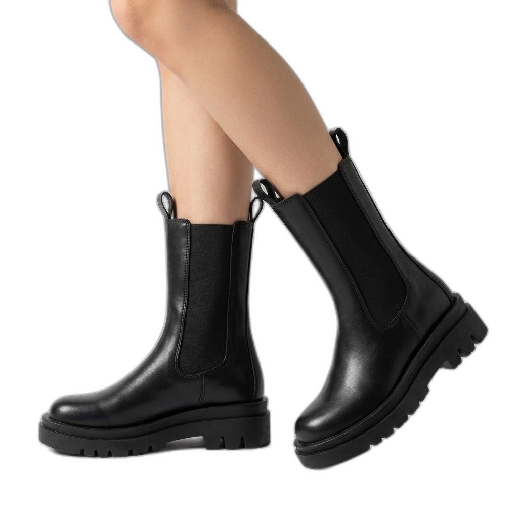 Elsie – Botas para mujer de caña ancha para pantorrillas gruesas