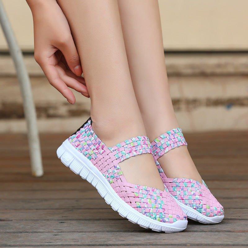 Wide Fit Slip-On Sneakers for Bunions & Swollen Feet - Memory Foam
