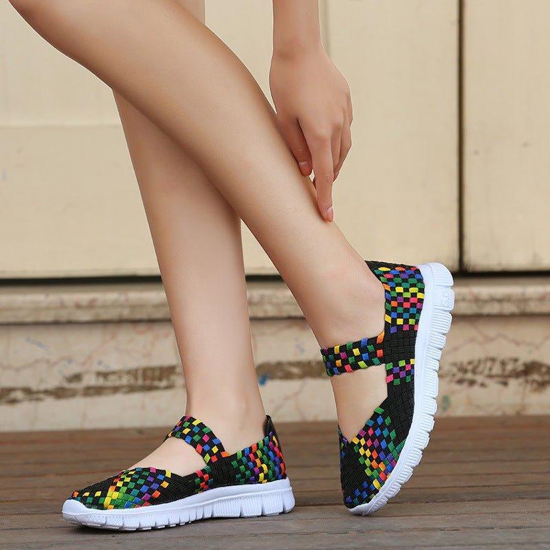Wide Fit Slip-On Sneakers for Bunions & Swollen Feet - Memory Foam